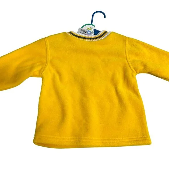Simply Basic Yellow Baby Fleece Crewneck Top NWT Size 18 Months - Picture 4 of 10